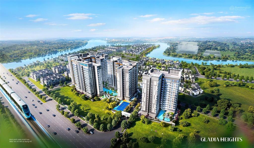 Bán căn hộ gladia heights 2pn, 85m2, tháp b1, nội thất cơ bản cao cấp, giá 7,36 tỷ