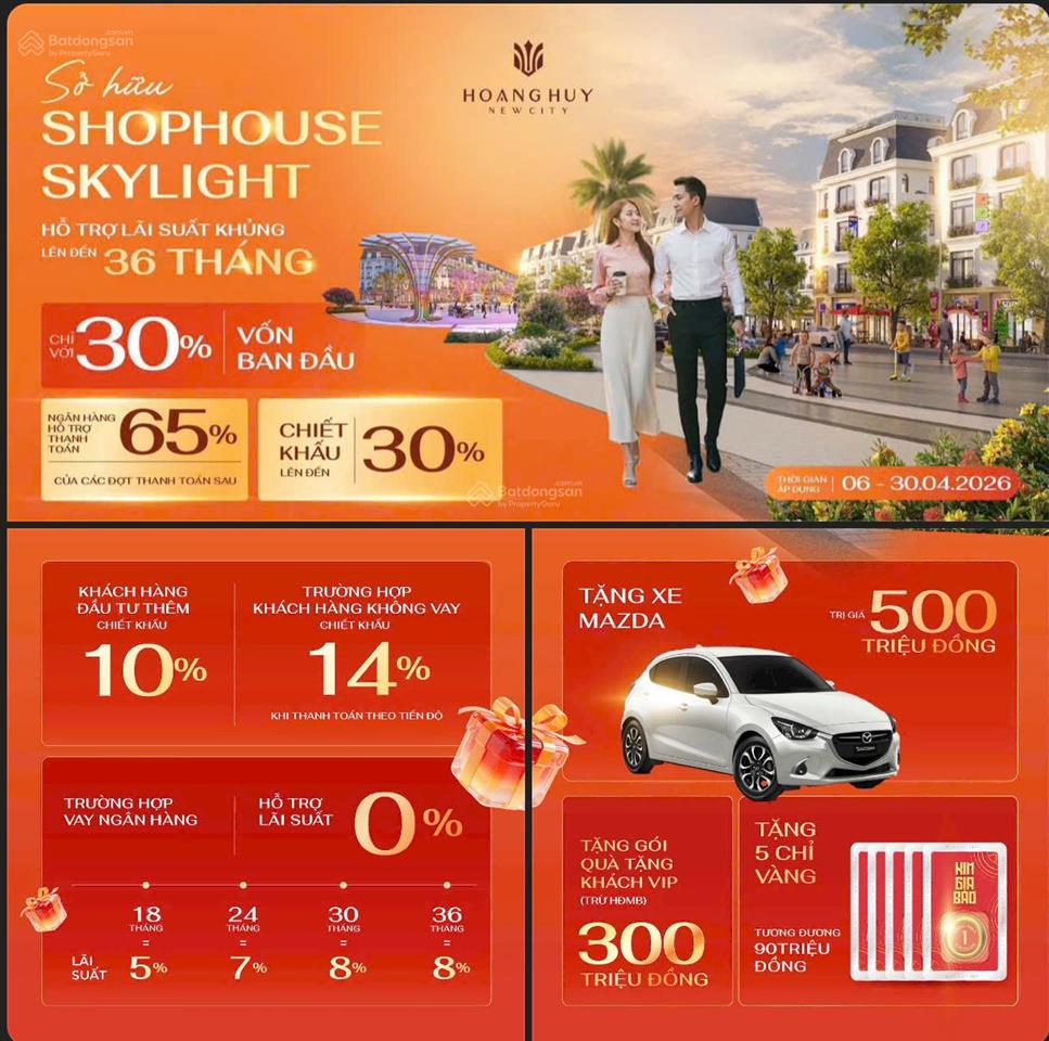 Quỹ căn đặc biệt shophouse hoàng huy new city, 11.2 tỷ 84m2, 5 tầng cạnh tthc hải phòng