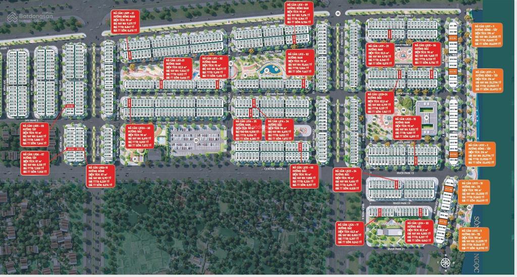 Hoàng huy green river, liền kề 82,5m2 chỉ 7.4 tỷ, view công viên, sân pickleball