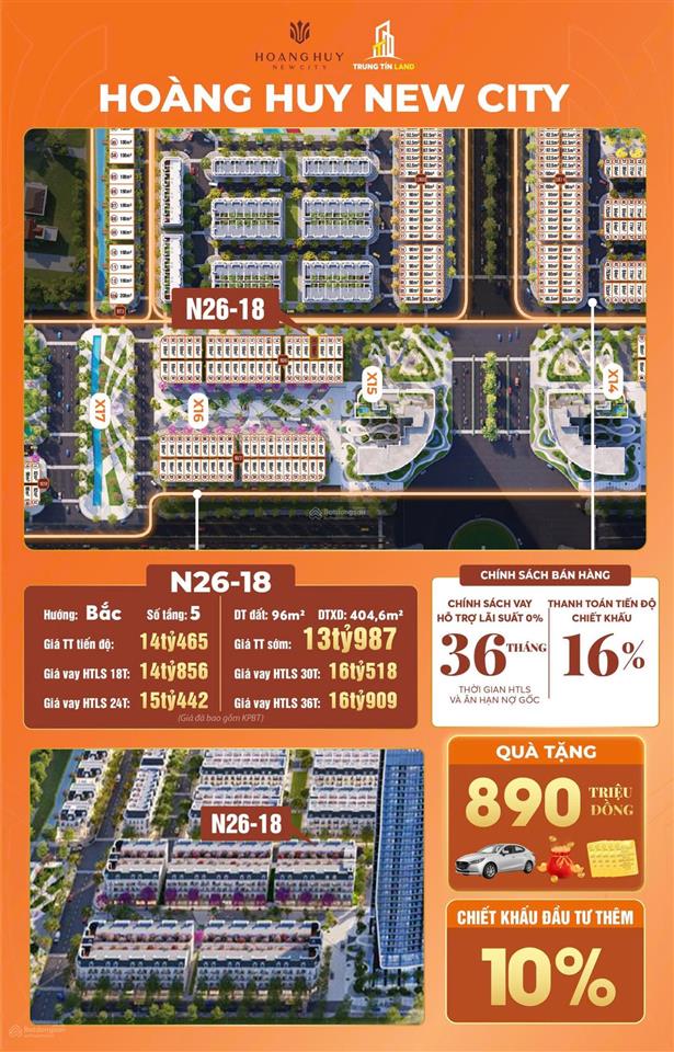 Quỹ căn hiếm shophouse khối đế hoàng huy new city, 96m2, 5 tầng, 13,9 tỷ