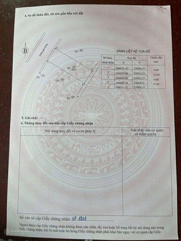 Bán lô đất đấu ở phong nha, tỉnh quảng bình cũ cách động phong nha 700m, cách trung tâm du lịch