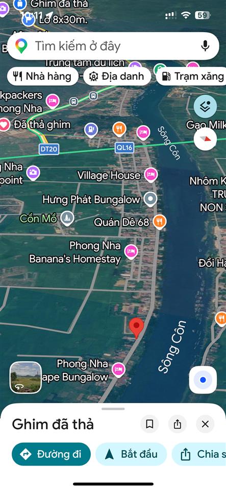 Cần bán gấp lô đất thổ cư mặt tiền quốc lộ 15 nhựa ở thôn cù lạc 1, xã phong nha, quảng trị