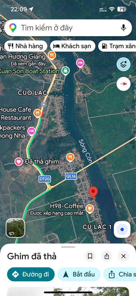 Bán lô đất mặt tiền ql 15a view sông son ở trung tâm cù lạc 1, phong nha  kẻ bàng