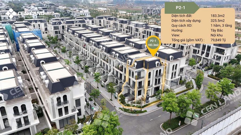 Bán biệt thự tại khu đô thị nam thăng long  ciputra, 435,62 triệu / m2, 183.3 m2, hot!