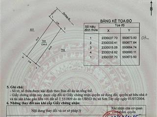 Bán đất tại sơn đông, 32 triệu/m2, 134 m2, pháp lý đầy đủ, chính chủ