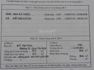 Nhà mặt tiền chợ sầm uất 4x20m đường xe hơi thuận tiện kinh doanh & xây ở