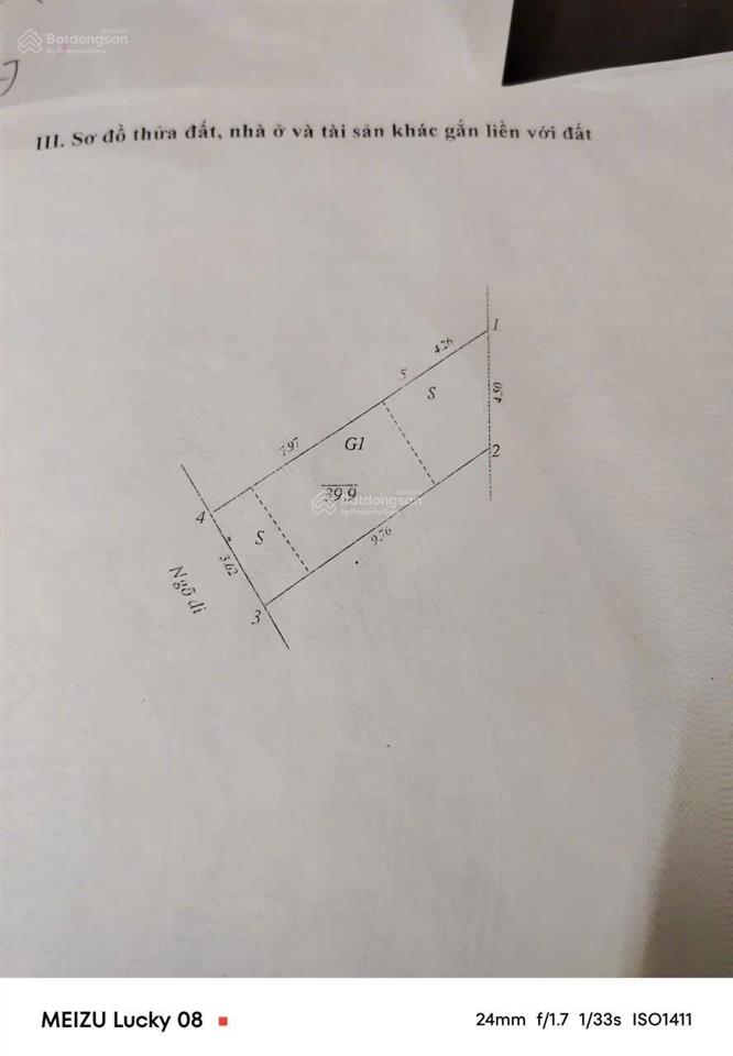 Bán đất sổ đỏ chính chủ, đường trước nhà 2 ô tô tránh, lô góc, ô tô vào nhà