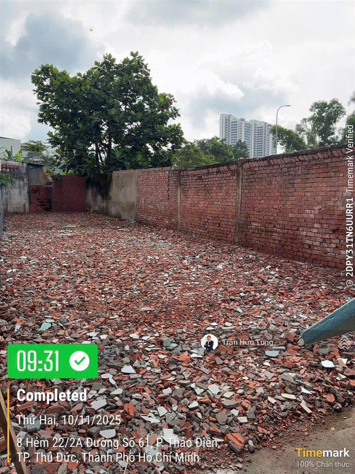 Chủ nhà giảm giá bán còn 12,9 tỷ cho lô đất đẹp dt công nhận 122m2, vị trí trung tâm thảo điền, q2