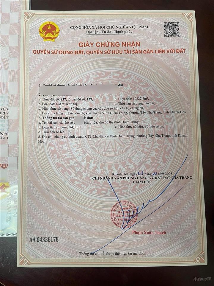Bán căn view hồ tầng cao ct3 vĩnh điềm trung full nội thất mới giá 4 tỷ150 sổ hồng