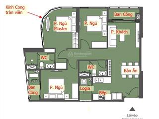 3n2vs tầng trung view hồ điều hòa và view hồ cá koi. không chênh