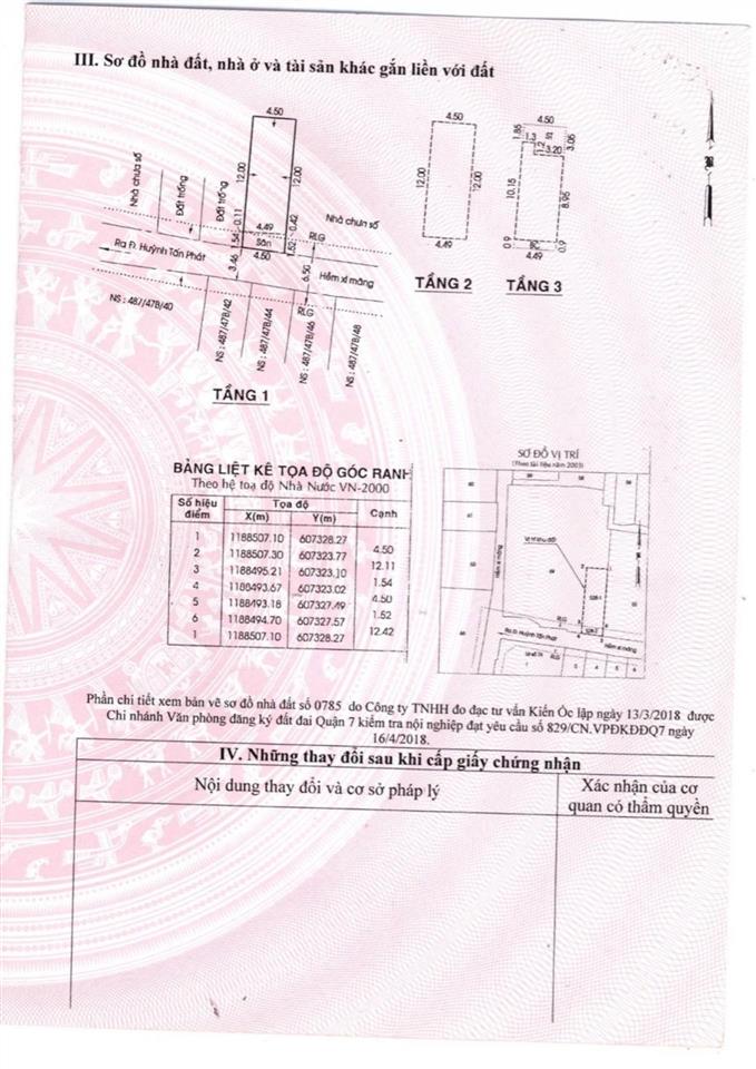 Nhà 3 tầng kế vincom q7  ngang 4,5m vuông vức xe hơi đậu cửa  giá 7,5 tỷ