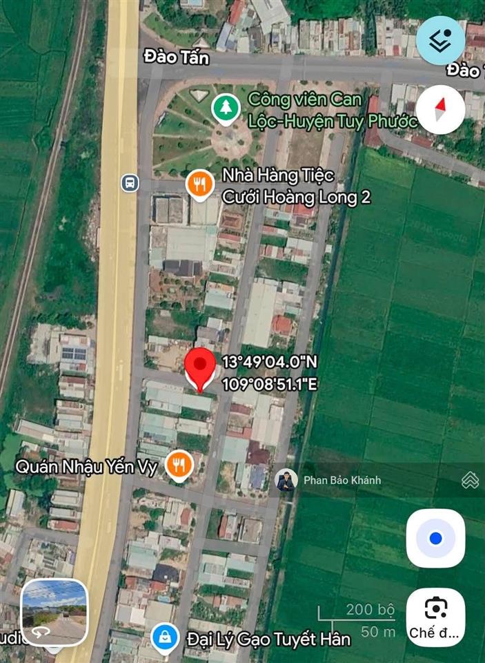 Bán lô góc 2 mặt tiền diêu trì, tuy phước 127,1m2 đất ở đô thị, giá 2,5 tỷ còn tl