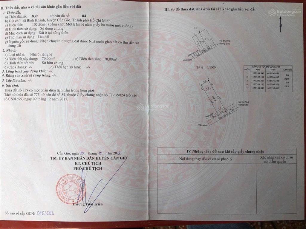 Bán căn nhà siêu vip tại xã bình khánh, nằm sau ubnd, trường học các cấp 1,2,3