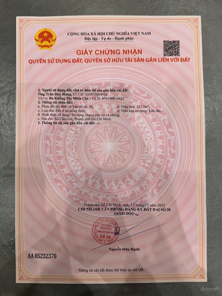 Bán đất tại lương văn nho, 6,825 tỷ, 227.5m2, xã long hòa, huyện cần giờ, tp.hcm