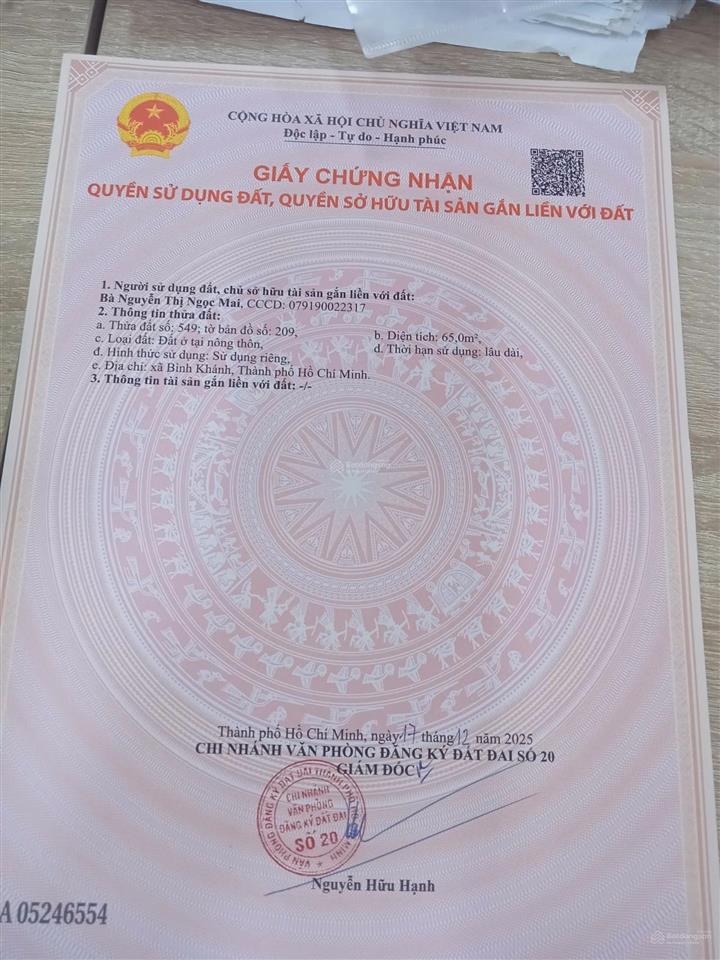 Đất bán nằm trong kdc đông đúc! giá đầu tư