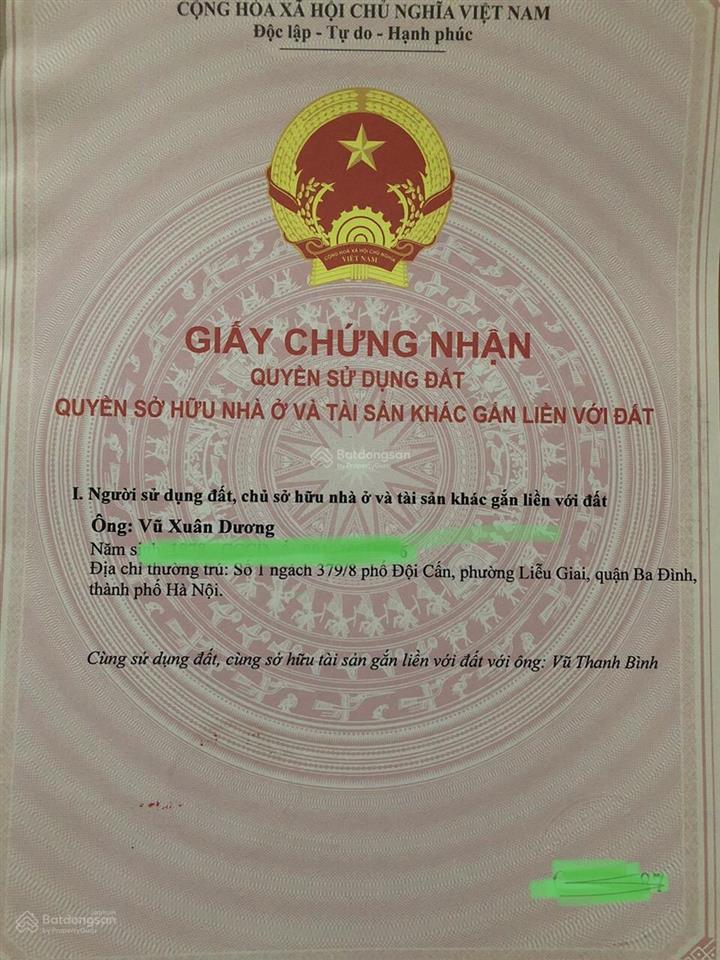 Bán nhà 4 tầng ngõ rộng 379 đội cấn