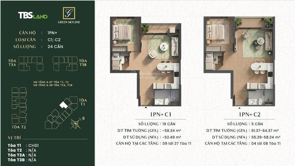 Căn hộ green skyline tbs land nhận nhà tháng 12/2026  xem thực tế trước khi cọc  chỉ từ 2 tỷ 750
