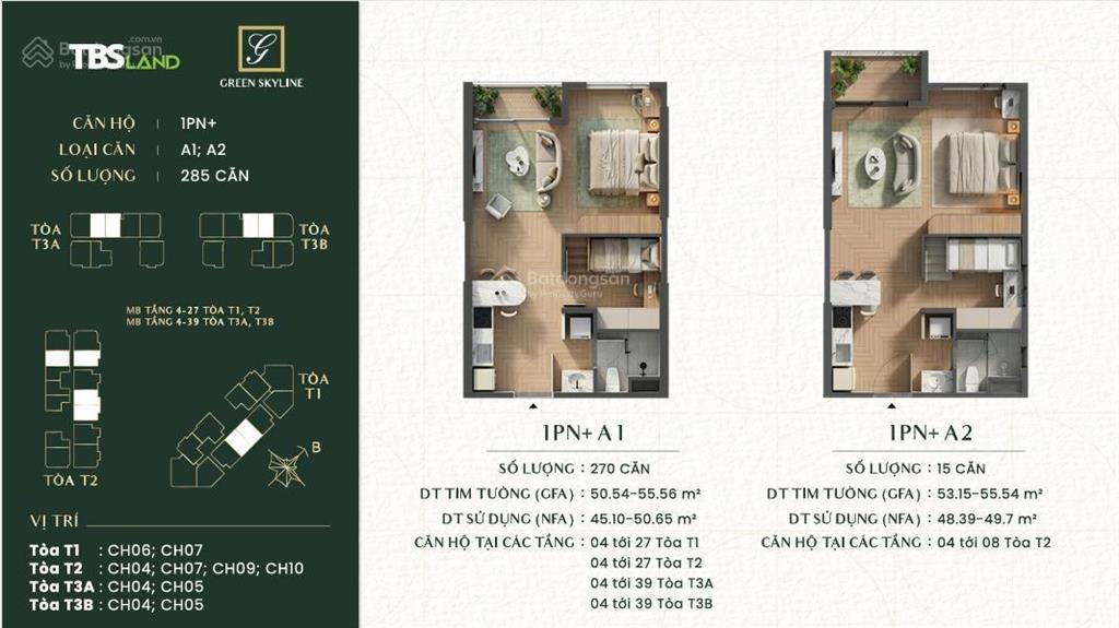 Căn hộ green skyline tbs land nhận nhà tháng 12/2026  xem thực tế trước khi cọc  chỉ từ 2 tỷ 750