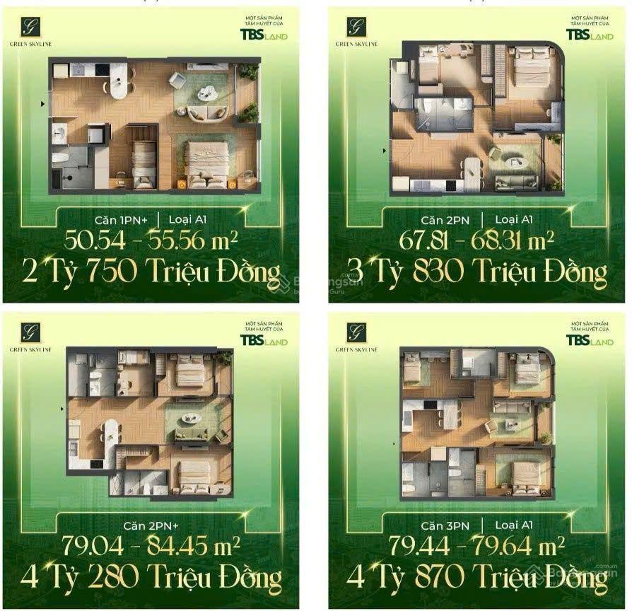 Căn hộ green skyline tbs land nhận nhà tháng 12/2026  xem thực tế trước khi cọc  chỉ từ 2 tỷ 750
