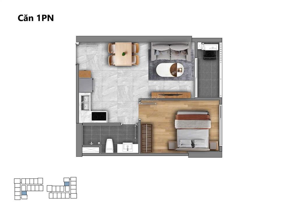 Bán cc 2pn ở fenica, trần quang diệu, 1,878 tỷ, 50m2, tiện ích đủ