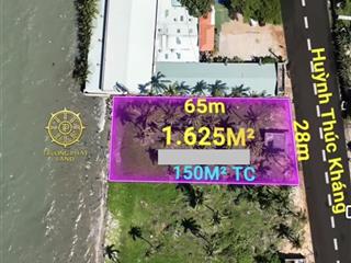 Bán 1660m2 giáp biển mũi né  mặt đường huỳnh thúc kháng giá giảm sâu = 50% thị trường