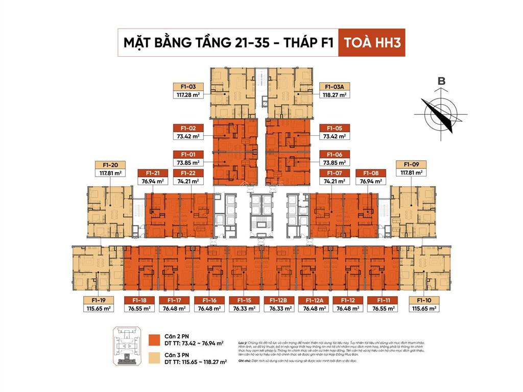 Bán căn hộ 2pn diện tích 75m2 nằm trên đường vành đai 3.5 giá 4,68 tỷ