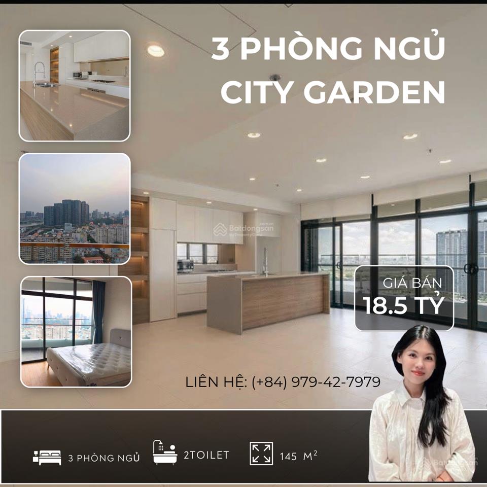 Bán căn hộ city garden 3 phòng ngủ giá tốt