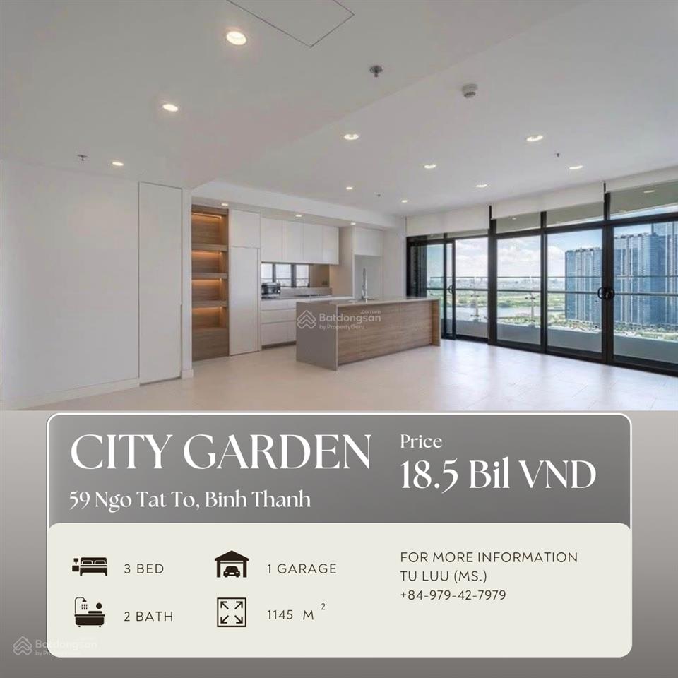 Bán căn hộ city garden 3 phòng ngủ loại 145m2 giá tốt