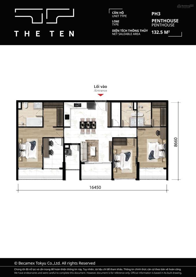 Bán penthouse dự án căn hộ hạng sang midori park the ten  132.5m2 giá 10.1 tỷ