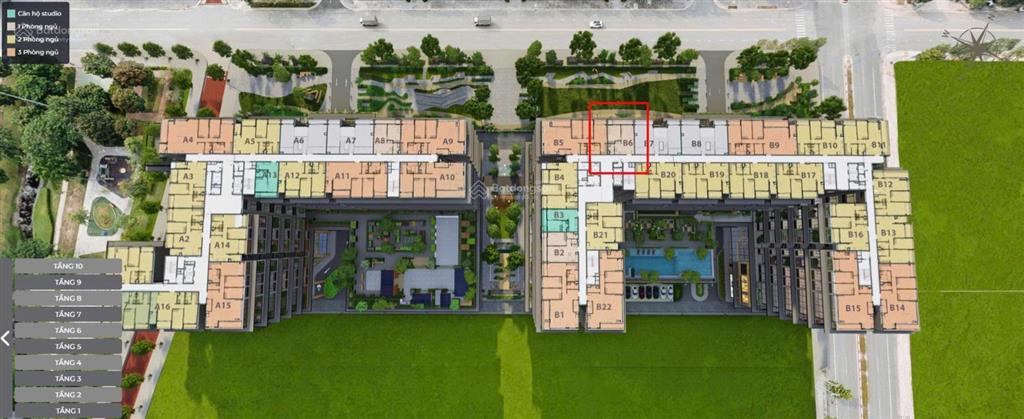 Bán căn 1pn dự án the ten  tầng 8 view đẹp giá gốc từ cđt becamex tokyu  0919 433 ***