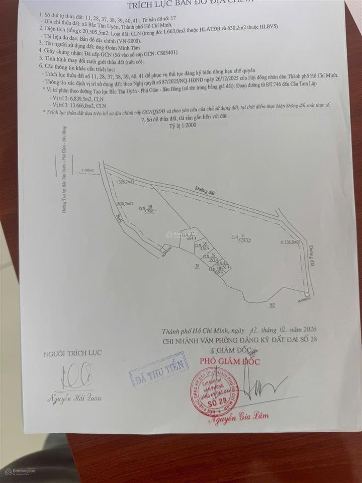 Bán đất làm kho xưởng sát kcn vsip 3 bắc tân uyên