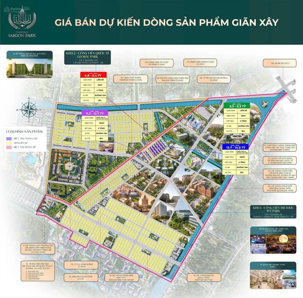 Vinhomes saigon park hóc môn khu đô thị tri thức đầu tiên ở tp.hcm