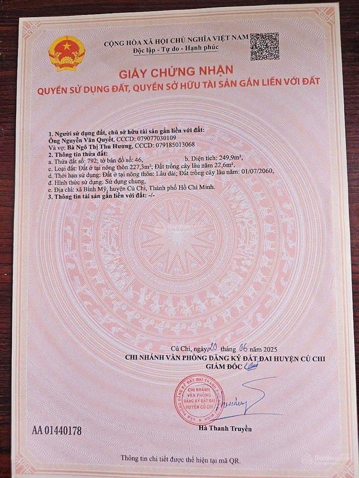 Bán đất mặt tiền đường bình mỹ