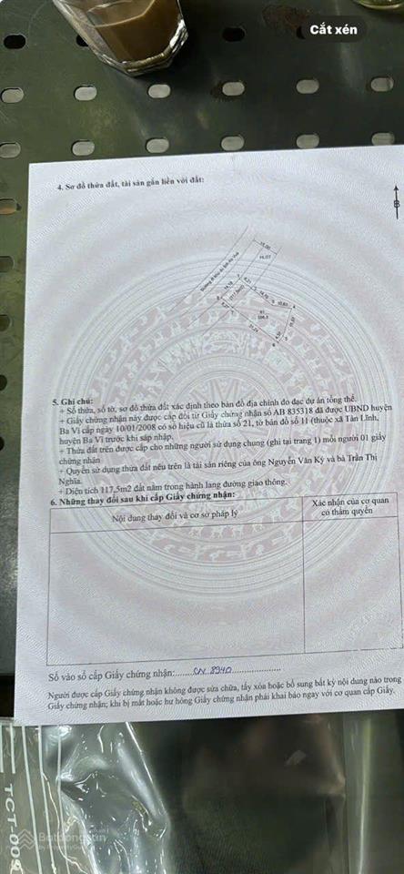 Bạn cấp lô đất trục chính ao vua xã suối hai, hà nội, diện tích 673 m, thổ cư 200 m,