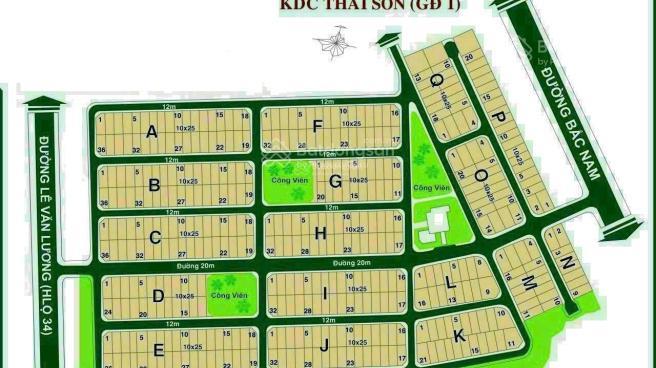 Bán đất nền dự án 250m2 tại khu dân cư thái sơn 1, 60tr/m2, nguyễn hữu thọ, nhà bè