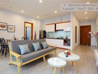 Chdv 75m2 2pn 2wc 1 ban công / dọn dẹp 2l/tuần / điều hoà 2 chiều