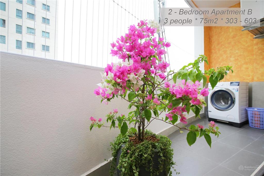 Chdv 75m2 2pn 2wc 1 ban công / dọn dẹp 2l/tuần / điều hoà 2 chiều