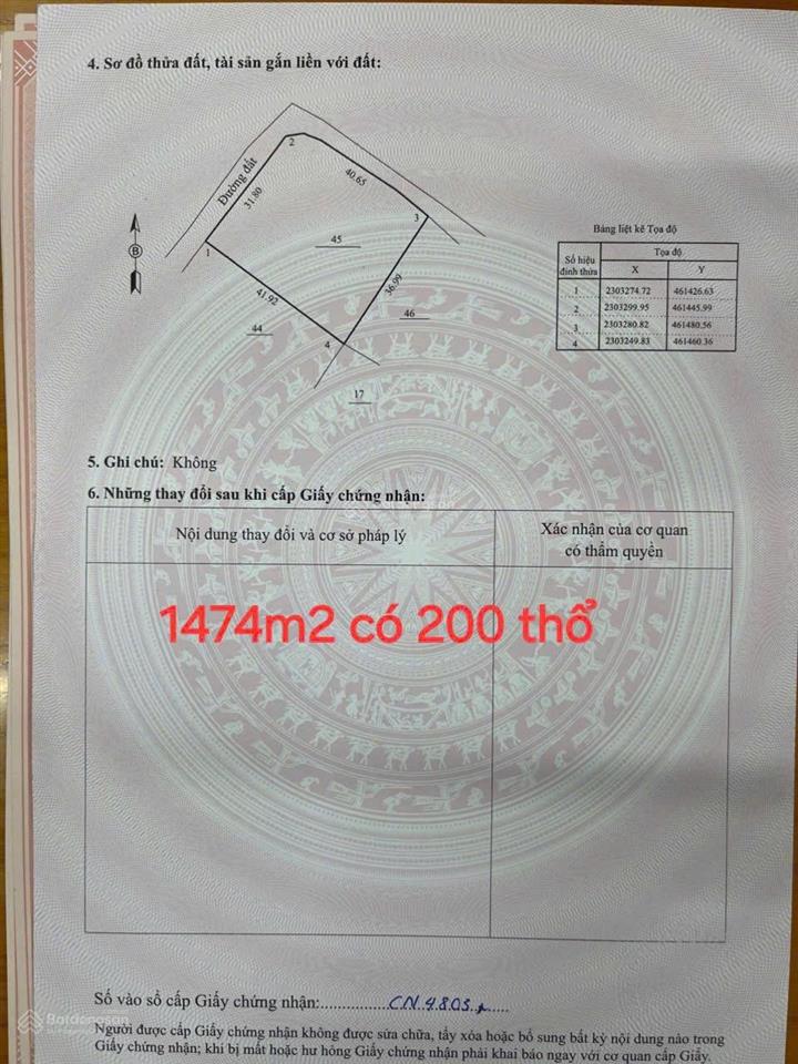 Bán gấp đất tại liên sơn, 6,3 tỷ, 1474 m2