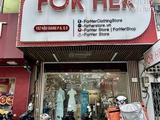 Kẹt ngân hàng cần bán gấp mặt tiền hậu giang p6 q6. dt 4,5*15m, 4t btct đang cho thuê shop 32tỷ