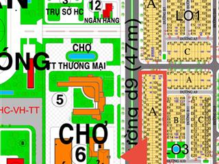 Bán đất hud nhơn trạch mặt tiền huỳnh thúc kháng 47m đối diện chợ & tttm khu kinh doanh sầm uất