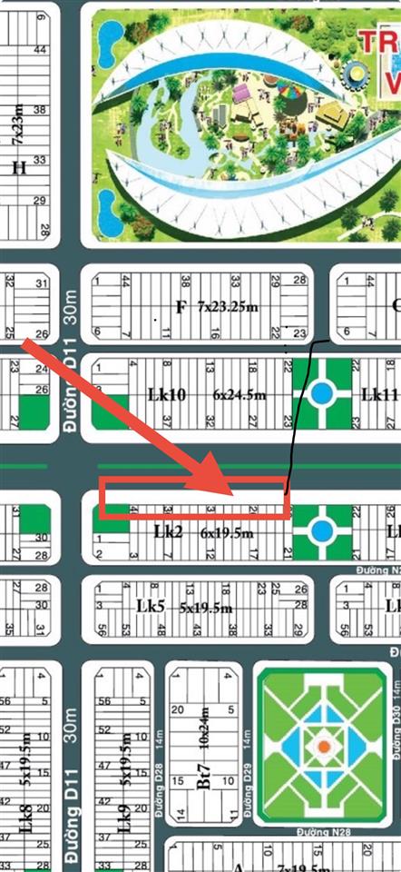 Nhà phố trục chính lê hồng phong 53m hud 9 nhơn trạch | giá 6,5 tỷ