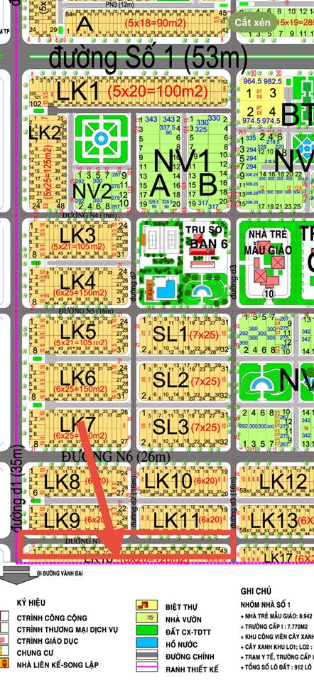 Bán đất hud nhơn trạch giá chỉ 1 tỷ 850 triệu
