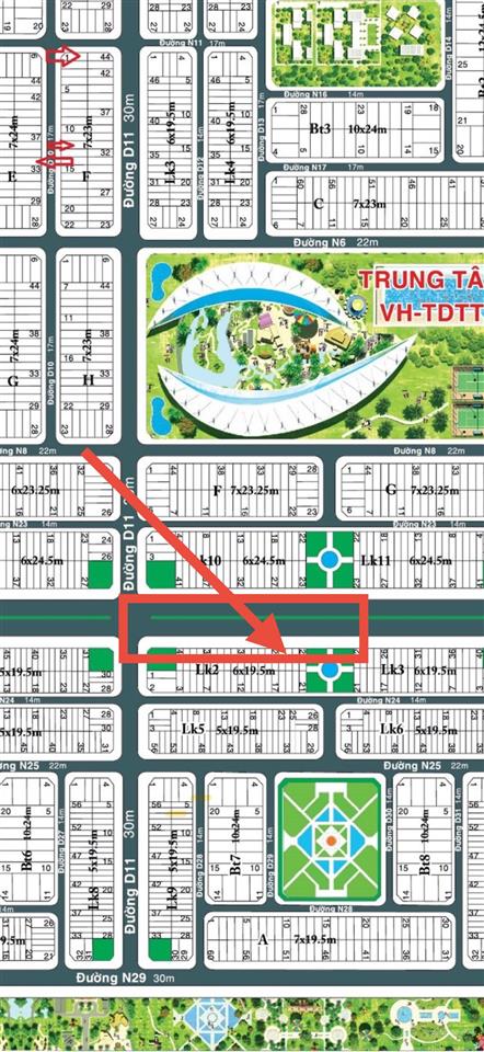 Bán lô đất nhà phố hud 9 mặt tiền lê hồng phong 53m