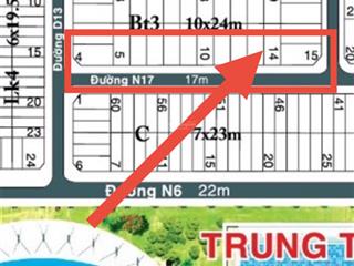 Bán biệt thự sunflower nhơn trạch n02 bt3  240m2, đường 17m, giá đất chỉ 1,45 tỷ