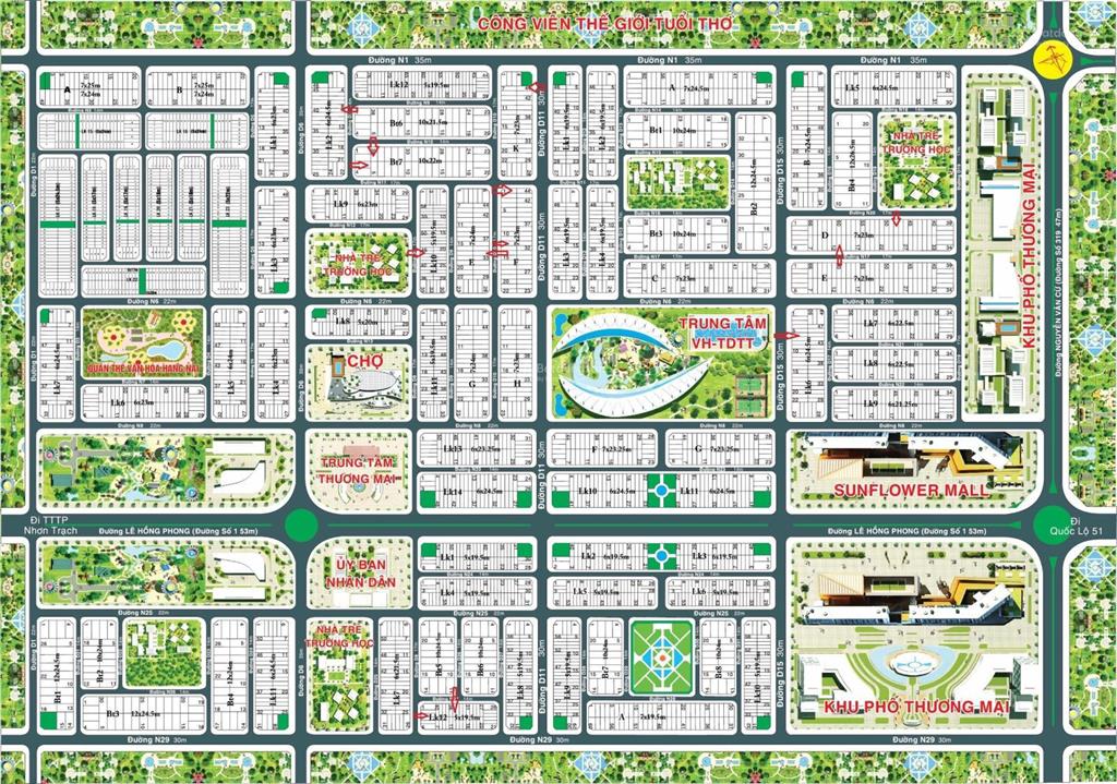 Bán đất nền sunflower đối diện chợ, trung tâm thương mại, chỉ 600 triệu