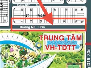 Bán lô đất nhà phố sunflower đối diện khu thể dục thể thao & trường học đường 22m