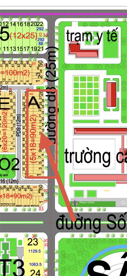 Bán đất hud nhơn trạch nhóm 1 lo2 90m2, đường 25m, giá 1,55 tỷ