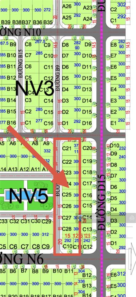 Đất nền hud nhơn trạch lô 300m2 đối diện công viên | giá 9 triệu/m2