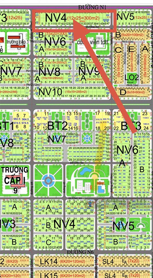 Hud nhóm 1 nhà vườn 300m2 đường 16m, giá 9,7 triệu/m2