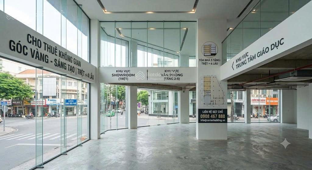 Cho tòa nhà cho thuê góc điện biên phủ đinh tiên hoàng ngang 15m